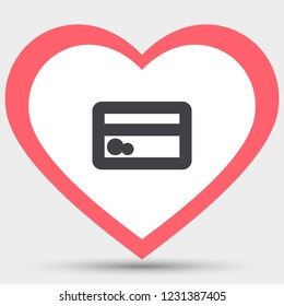 Vector icon credit card 10 EPS