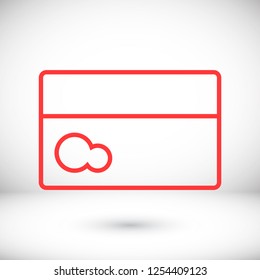 Vector icon credit card 10 EPS