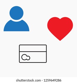 Vector icon credit card 10 EPS