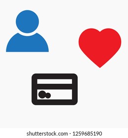 Vector icon credit card 10 EPS
