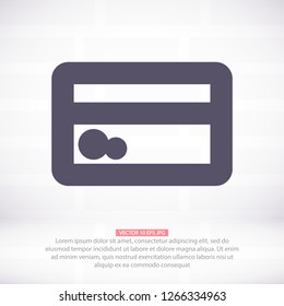 Vector icon credit card 10 EPS