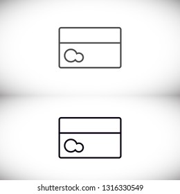 Vector icon credit card 10 EPS