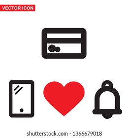 Vector icon credit card 10 EPS