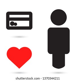 Vector icon credit card 10 EPS