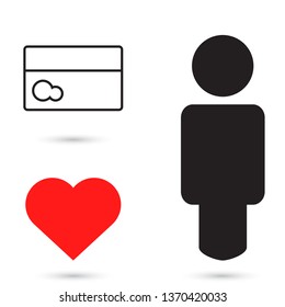 Vector icon credit card 10 EPS