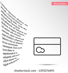 Vector icon credit card 10 EPS . Lorem Ipsum Illustration design