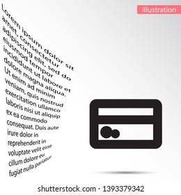 Vector icon credit card 10 EPS . Lorem Ipsum Illustration design