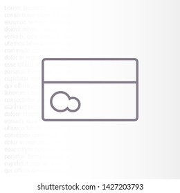 Vector icon credit card 10 EPS . Lorem Ipsum Illustration design