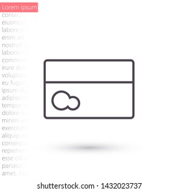 Vector icon credit card 10 EPS . Lorem Ipsum Illustration design