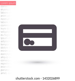 Vector icon credit card 10 EPS . Lorem Ipsum Illustration design