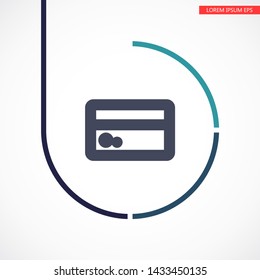 Vector icon credit card 10 EPS . Lorem Ipsum Illustration design