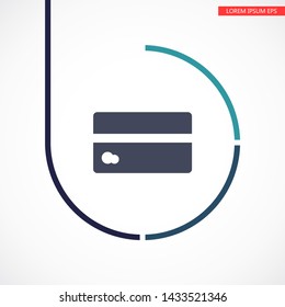 Vector icon credit card 10 EPS . Lorem Ipsum Illustration design