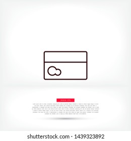 Vector icon credit card 10 EPS . Lorem Ipsum Illustration design