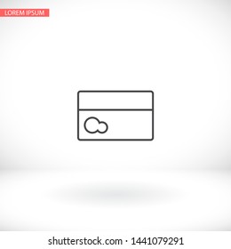 Vector icon credit card 10 EPS . Lorem Ipsum Illustration design