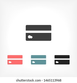 Vector icon credit card 10 EPS . Lorem Ipsum Illustration design