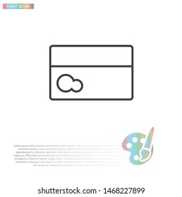 Vector icon credit card 10 EPS . Lorem Ipsum Illustration design