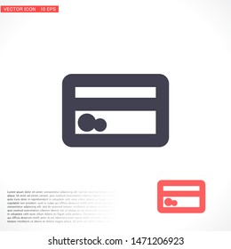 Vector icon credit card 10 EPS . Lorem Ipsum Illustration design