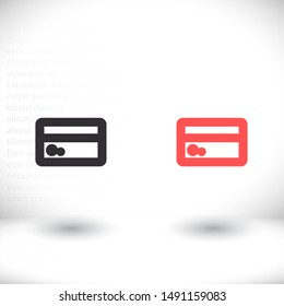 Vector icon credit card 10 EPS . Lorem Ipsum Illustration design