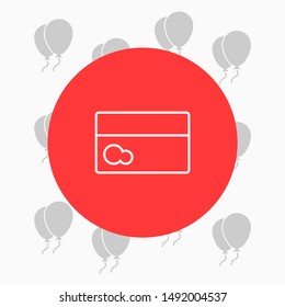 Vector icon credit card 10 EPS . Lorem Ipsum Illustration design