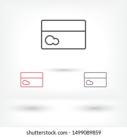 Vector icon credit card 10 EPS . Lorem Ipsum Illustration design