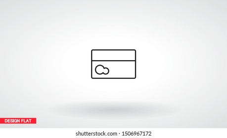 Vector icon credit card 10 EPS . Lorem Ipsum Illustration design