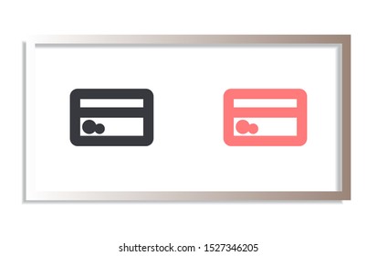 Vector icon credit card 10 EPS . Lorem Ipsum Illustration design