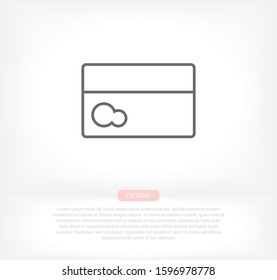 Vector icon credit card 10 EPS . Lorem Ipsum Illustration design