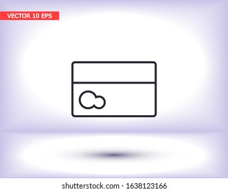 Vector icon credit card 10 EPS . Lorem Ipsum Illustration design