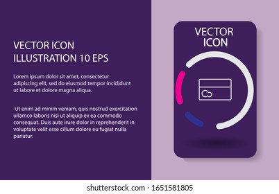 Vector icon credit card 10 EPS . Lorem Ipsum Illustration design