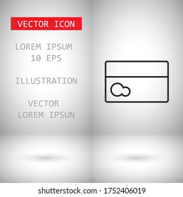 Vector icon credit card 10 EPS . Lorem Ipsum Illustration design