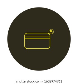 vector icon, credit card with padlock