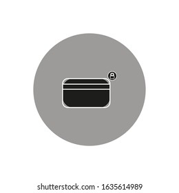 vector icon, credit card with padlock