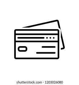 Vector icon for credit cards 