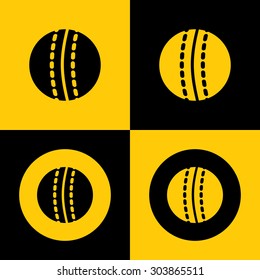 vector Icon of Cricket Ball 