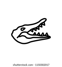 Vector icon for  crocodile