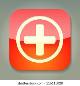 a vector icon with cross