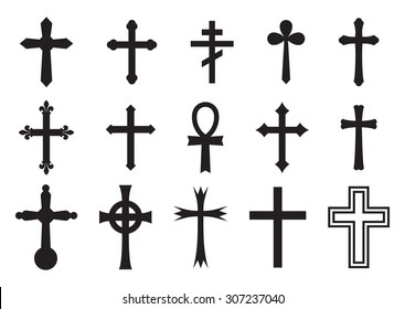 Vector icon cross set