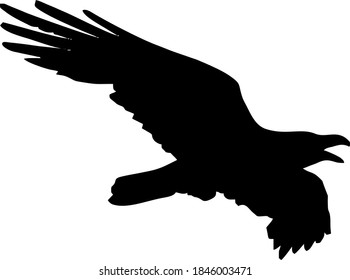 Vector icon of a crow