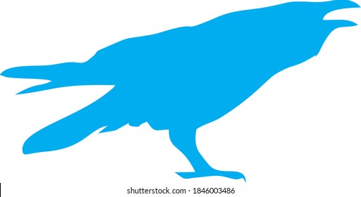 Vector icon of a crow
