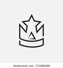 Vector Icon of Crown King Outline