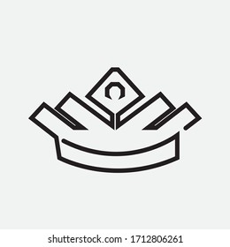 Vector Icon of Crown King Outline