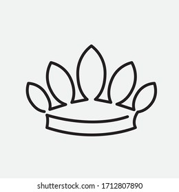 Vector Icon of Crown King Outline