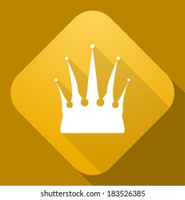 Vector icon of Crown with a long shadow