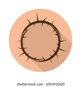 Vector icon crown of thorns in flat style