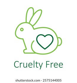 Vector icon for Cruelty Free. A design symbolizing animal-friendly, ethical, and compassionate product testing standards.