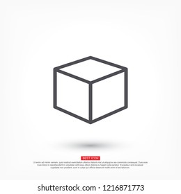 Vector icon cube 10 EPS