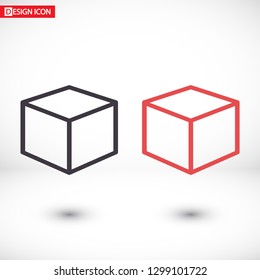Vector icon cube 10 EPS