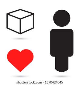 Vector icon cube 10 EPS