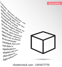 Vector icon cube 10 EPS . Lorem Ipsum Illustration design