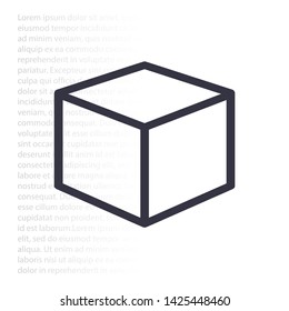 Vector icon cube 10 EPS . Lorem Ipsum Illustration design